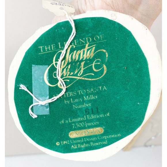 United Designs Black Santa “Letters to Santa” #611/7500 Larry Miller 1992 EUC - Picture 7 of 8